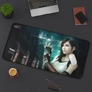 FF7 Tifa Game Desk Mat Mouse Pad, Playmat, Gaming Mousepad | Gift Idea | Home Office | Room Decor | PC Accessories