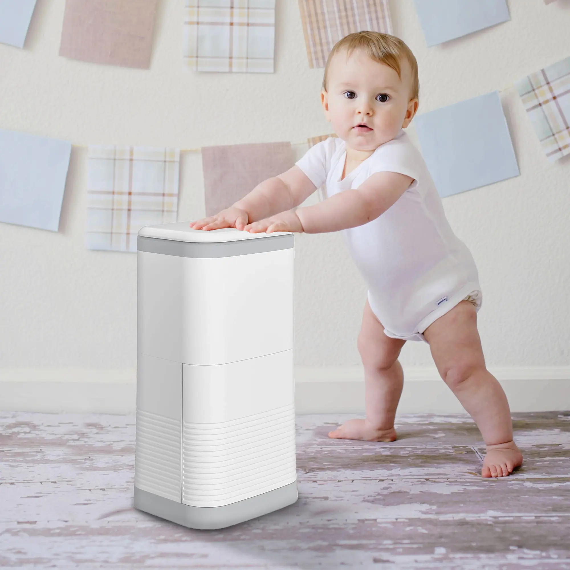 Odor-Locking Diaper Pail Gift Set, 16L Lavender-Scented, with Refill Bags & Travel Diaper Bag for Baby Travel Gear