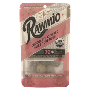 Rawmio Chocolate Covered Sweet Cherries, 70% Dark Raw Chocolate, 2 oz (56.7 g)