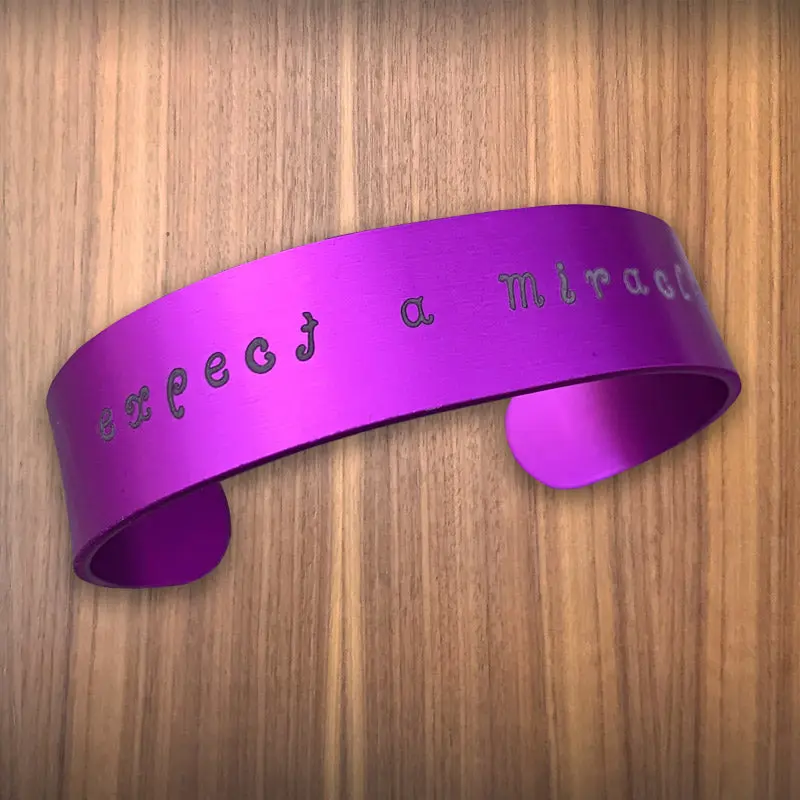 "Expect a Miracle" Tesla Purple Free Energy Bracelet "Expect a Miracle" Tesla Purple Free Energy Bracelet