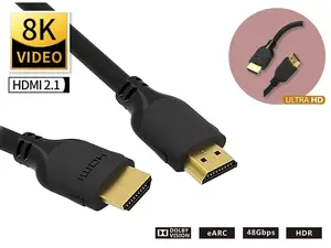 Nippon Labs 30AWG 8K HDMI Cable 6ft. HDMI 2.1 Cable Real 8K, High Speed 48Gbps 8K(7680 x 4320)@60Hz, 4K@120Hz Dolby Vision, HDCP 2.2, 4:4:4 HDR, eARC Compatible with Apple TV, Samsung QLED TV, 80HDMI-8K-6B