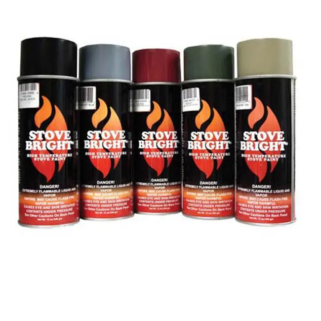 212 MAIN High-Temp Silicone Polymer Resin Paint - 1200º, Flat Black, 12 oz, for Wood Stoves, Gas Stoves, Home Improvement, High-Temp Silicone Resin Paint