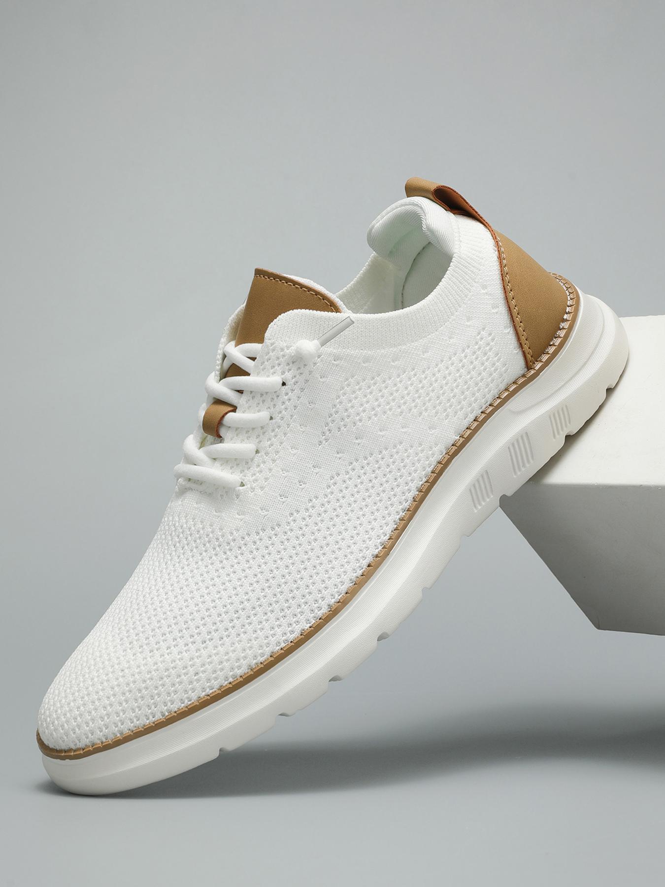 Mens Casual Dress Oxfords Shoes Fashion Mesh BusinessWalking Work Slip on Sneakers Comfortable LightweightSoft Sole Red Boy Running Closed Trainer Footwear Runner Training Athletic Training