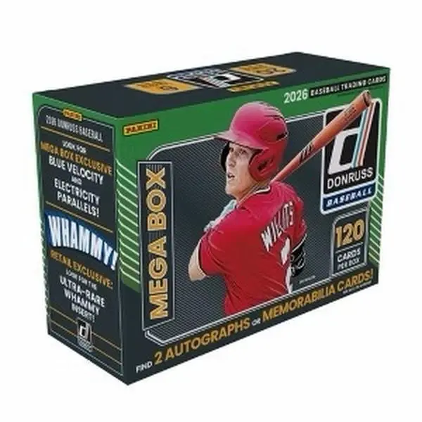 2026 Donruss Baseball Mega Box! (2 autos or mems per box! Look for blue velocity and electricity parallels!)