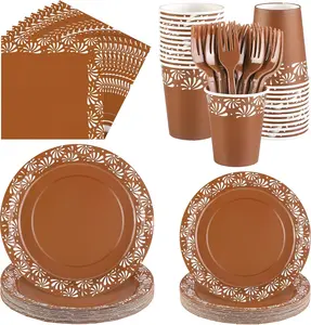 Kochorie 144 Pieces Cielito Lindo Party Decoration, Platos De Barro Mexicanos Fiesta Disposable Tableware Sets Plates Napkins Cups Forks Serves 24 for Cielito Lindo Baby Shower Mexican Party Supplies
