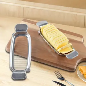 Stainless Steel Cheese Slicer, Butter and Foie Gras Cutter, Blade Kitchen, Durable Metal Cheese Divider,, Butter Cutting  Functional Design  Stainless Steel Structure