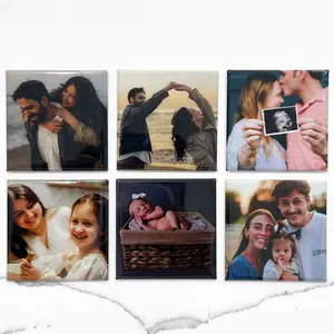 Visual Crafters Custom Photo Magnets - 9 Personalized Magnets for Memories Decor Frames 2x2 Inches Vibrant Fade Resistant Printing Strong Magnetic Backing Durable Construction Perfect Gift Size Made in USA