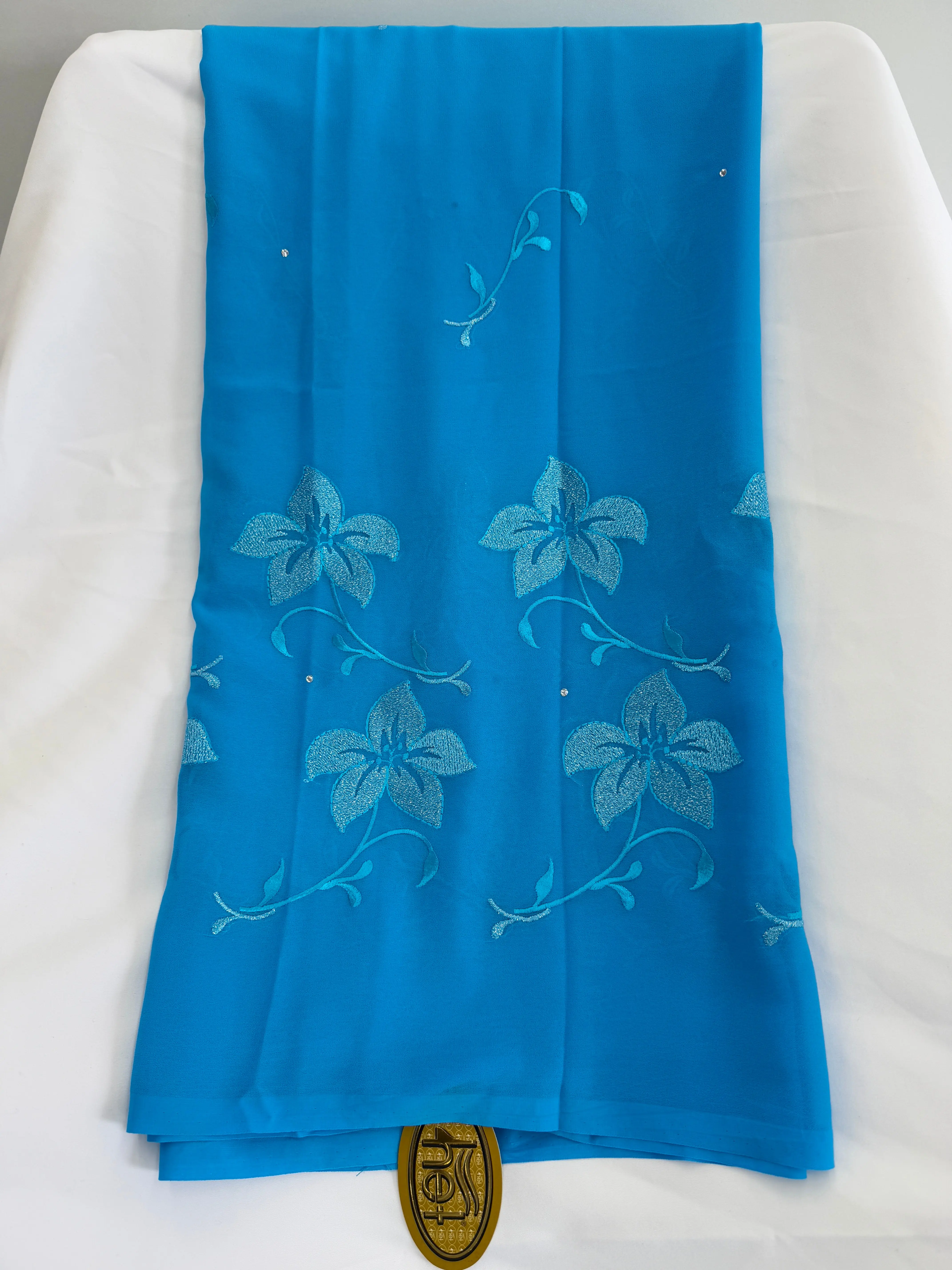Elegant Floral Embroidered Scarve