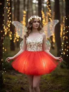 Red Tulle Tutu Skirt with Satin Bow