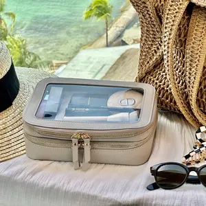 Clear Makeup Bag , Cosmetic Train Case, Make up Organizer, Multipurpose Travel Case Transparent Transparent Transparent vanity  case