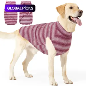 Winter Dog Knit Vest, Warm Comfortable Fabric Pet Sweater, Striped Design, Universal Fit for Dogs, Cozy Home Wear #GLOBAL PICKS