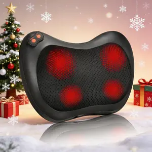Heated Back and Neck Massager with USB Rechargeable Battery, Ergonomic Design, Portable, No Scent, Perfect Christmas Gift