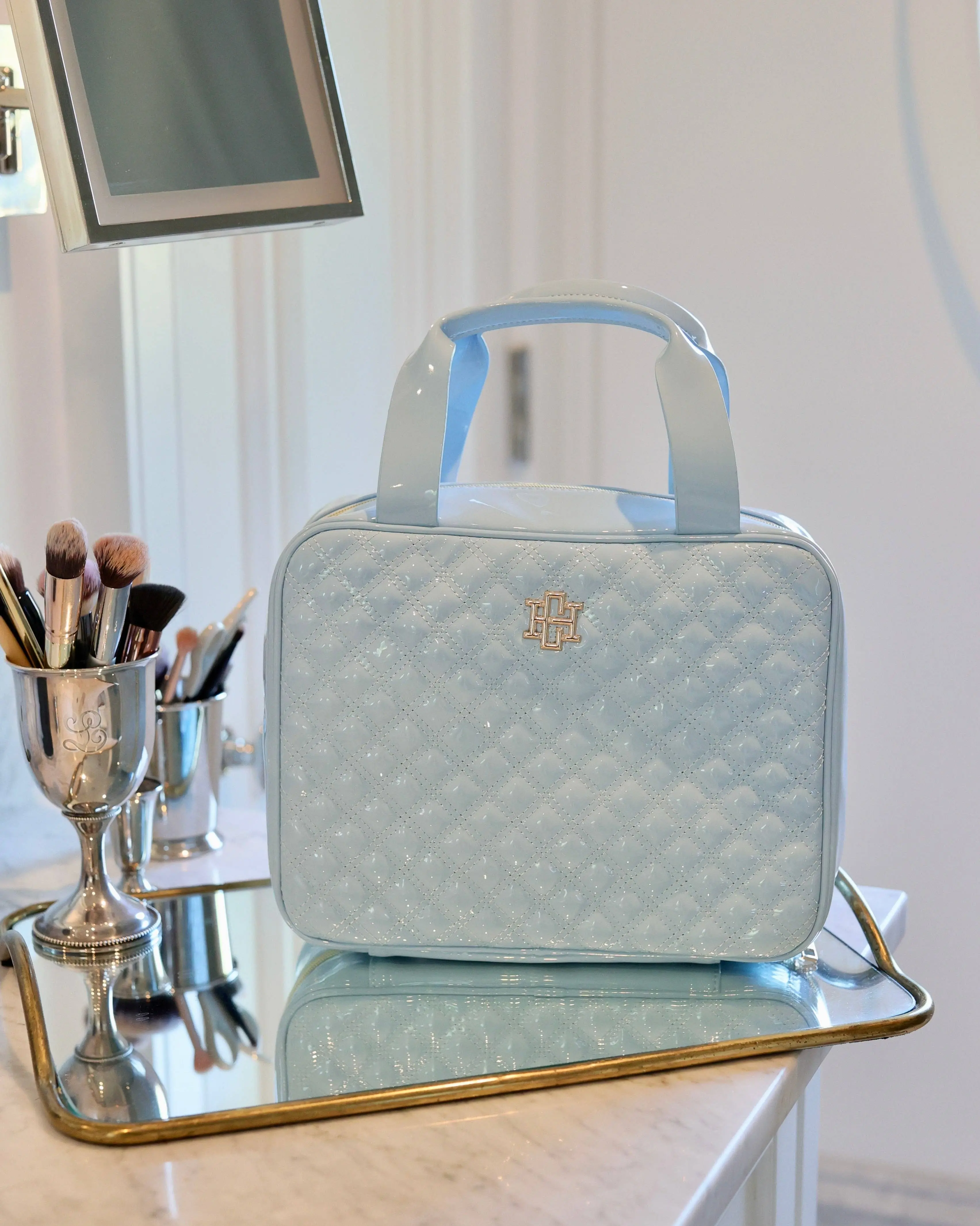 Punta Cana Large Case Light Blue Patent