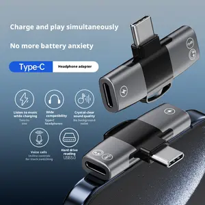 Compatible with Apple Type-C phone adapter, 2-in-1 for calls, music playback, wired controls, headphones, and external audio recording.