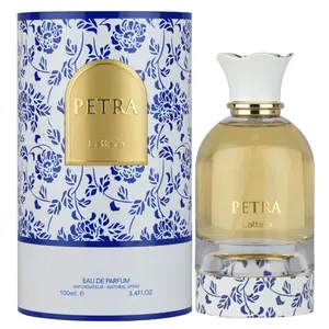 Lattafa Petra Women's Eau de Parfum Spray - 3.4 oz (100ml) Floral Design, Elegant Bottle, Women's Fragrance for Beauty & Personal Care