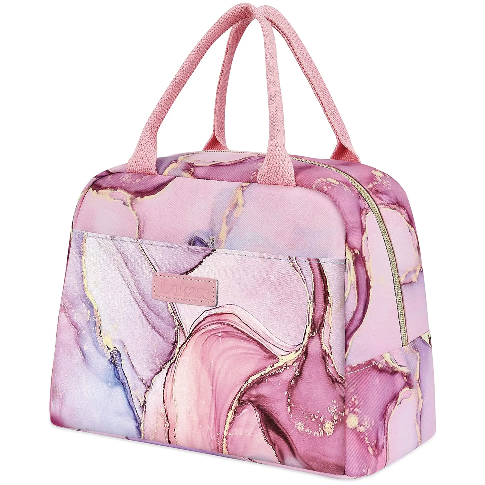 lunchbag LOKASS Lunch Bags for Mother's Day  Insulated Lunch Box Cooler Bag Thermal Lunch Tote for Ladies Adults Office Work, Pink