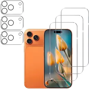 Gliansen for iPhone 17 Pro Max Screen Protector 6.9 inch 3 Pack + Camera Lens Protector 3 Pack,9H Tempered Glass,HD,Easy Installation