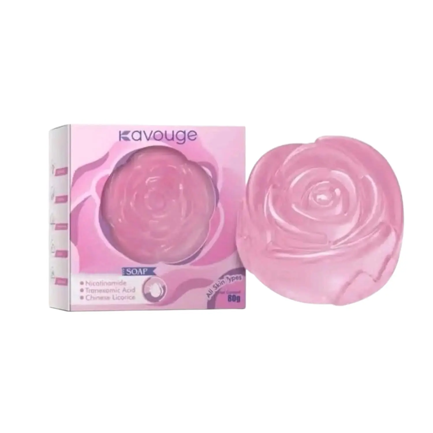 Kavouge Moisturizing Soap with Tranexamic Acid & Shea Butter, Creamy Daily Cleansing Bar for Soft, Hydrated Skin, Botanical Extracts, Face & Body