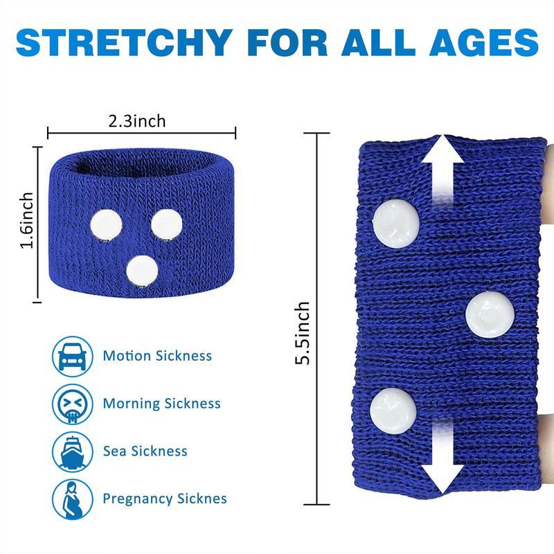BONISON Motion Sickness Relief Bands, 8 Pack Acupressure Anti-Nausea Wristbands, Drug-Free for Travel, Car, Sea & Pregnancy