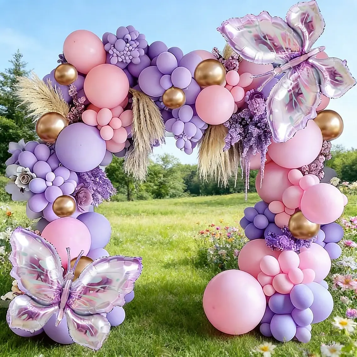 Butterfly Balloon Set, Dreamy Balloon Combo, Party Theme Decoration, Influencer Balloon Arch Scene Props, Event Decorations