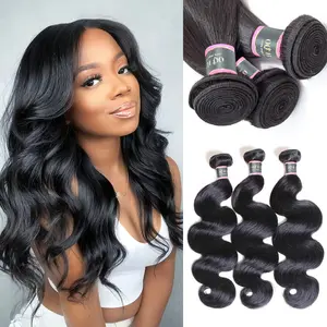 OQ HAIR Body Wave Hair Bundles 100% Virgin Human Hair Extensions 3 4 Bundle Deals Sew in Hair Weaving Natural Color Bundles