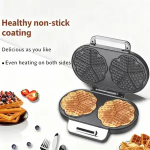 High-Value Large Capacity Waffle Maker, Dual Plate Design, Even Heating, Solves Breakfast in Minutes, Fast and Delicious, Easy to Operate, Convenient to Clean, Enjoy High-Quality Restaurant-Style