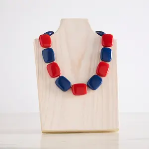 Red/Navy Combo Chicklet Cooling Necklace
