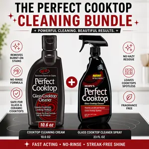 HOPE'S Perfect Cream Cleaning Bundle for Cooktop Glass and Ceramic Tops
