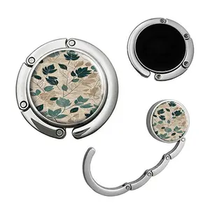 Floral Flowers  Foldable Purse Hook,Womens Bag Purse Hanger,Purse Holder Handbag Hanger Desk Table Bag Hooks for Women Bag, Folding