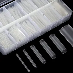 Tubing Cable Wrap Kit 324 Pcs 6 Size φ1.5/2.5/3/5/6/10mm Clear Heat Shrink