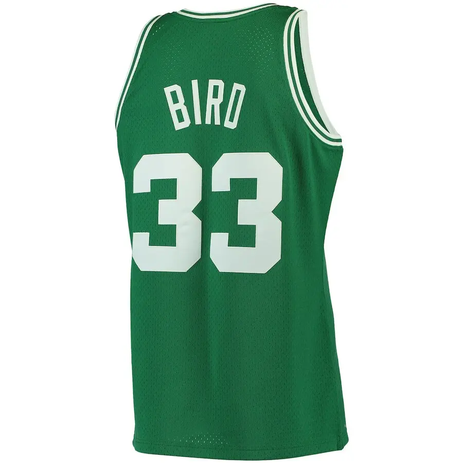 Larry Bird Men's Sleeveless stitched Basketball Jersey Kelly Green