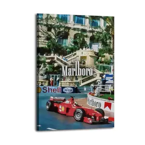 Vintage F1 Monaco Marlboro Poster (Part VII) – Classic F1 Racing Wall Art, Cool Poster Print(New Product Launch)