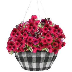 Home Decor. Hanging Basket Jacket -Thelma & Louise- Bringing Beauty to your Garden, Home or Business. Simply pull the "jacket" over your Hanging Basket or Flowerpot and Elevate Your Style!