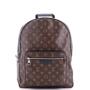 Pre-owned Louis Vuitton Canvas Coated, Leather Backpacks Josh Backpack Macassar Monogram Canvas by Rebag