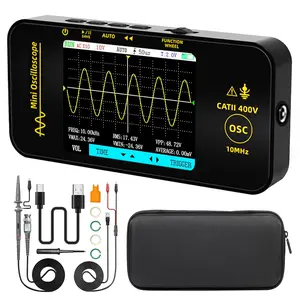 Oscilloscope 3.2" TFT LCD Scope Tester, 10MHz Bandwidth with 48MSa/s Sampling Rate, Potable Automotive Oscilloscope with Auto//Single Trigger for Audio Amplifier Hobbyist