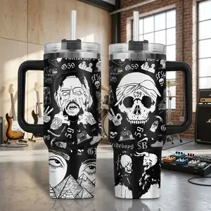 Skull $ui.cide.boy$ RockBand, G59 Custom Cup Tumbler 40oz With Handle and 20oz No Handle For Rock Fans