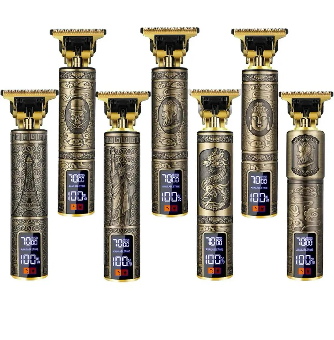 VINTAGE T9 Cordless Electric Hair Beard Trimmer Clipper Hair Clipper Handle Lightweight Pack Comfort