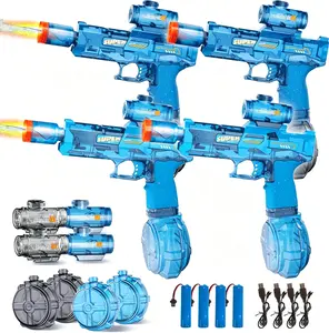Luminous Flame Effect Electric Water Blaster, High-Speed Continuous Firing Auto Squirt Gun, 320cc Large Capacity & 32 FT Range, Ultimate Summer Outdoor Fun Toy