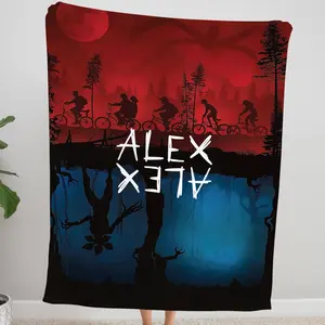 Ride Retro Blanket, Personalized Custom Name Blanket 80s Horror TV Series Blanket, Christmas Gift, Friends Gift, Teen Birthday Gift