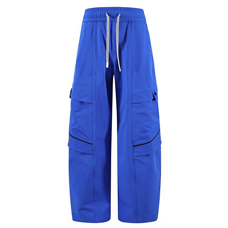 Men’s summer American casual cargo pants, loose straight fit, comfortable and breathable