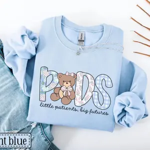Pediatrics Bear Sweatshirt • PEDS Nurse Little Patients Big Futures Sweater • Pediatric Nurse Gifts • PEDS ER • Pediatric Office Crewneck