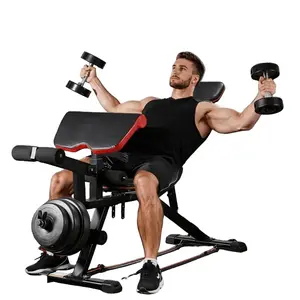 800LBS Fast Adjust Weight Bench - Leg Extension + Preacher Pad| Home Gym Full Body Workout glute workout device