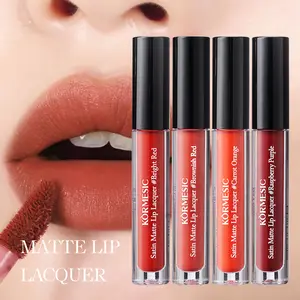 4 PCS Long-lasting Matte Lip Gloss set,  Matte Liquid Lipstick, Waterproof Lip Glaze, Moisturizing Non-Stick Cup Nude Lipstick, suitable for all occasions, Great Gift Set for Girls, Valentine's Day gift , 4pcs