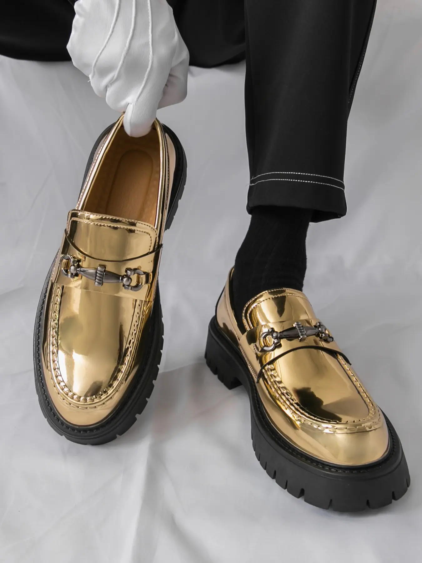 Men's Business Style Classic Solid Color Formal Loafer Shoes, 2024 New Style Fashionable Round Toe Slip on Footwear Loafers for Work Office, Casual Comfortable Shoes for Daily Wear