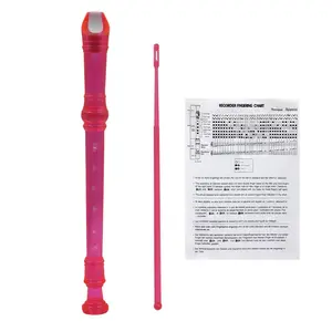 Transparent Eight-Hole Recorder Flute, Non-Toxic Safe Musical Instrument, Easy-To-Play for Elementary School Music Class, Stage Performance Use