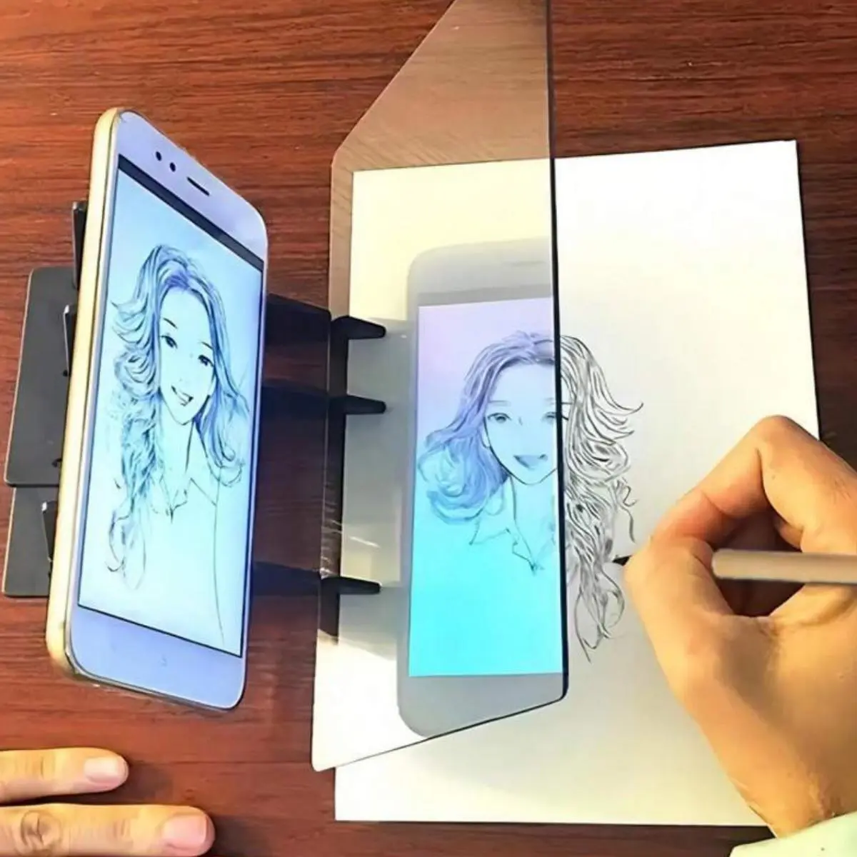 1 Piece Set for Beginners Drawing Tools, Transparent Portable Sketch Board, Projection Drawing Tool for Artists and Students, Art Drawing Supplies