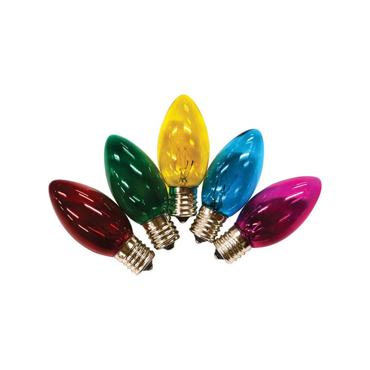 212 MAIN C9 Christmas Light Bulbs - 1 in, 25-Count Multicolor Indoor/Outdoor Festive Decorative Lights, Multicolor Light