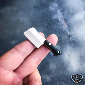 WORLDS SMALLEST WORKING FIXED BLADE KNIFE! Tiny Miniature REAL Cleaver w/ Sheath