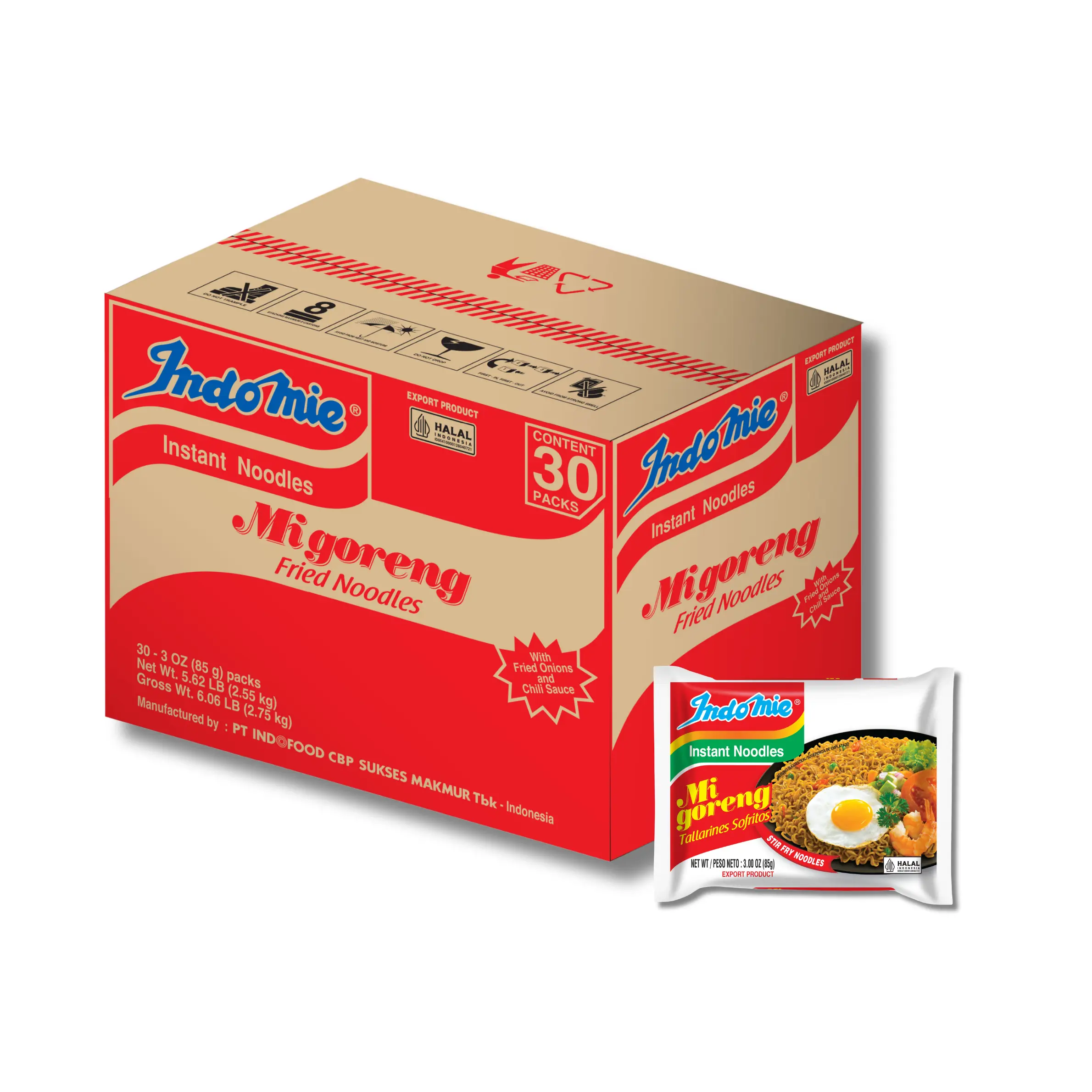 Official Indomie Mi Goreng Instant Noodles - 30 pack