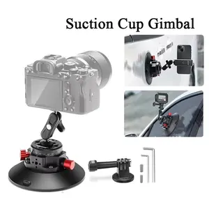 NEEWER CA013 Camera Suction Cup Gimbal Stand with Ball Head Magic Arm for Cameras Action Camera Phone Car Windshield Dash Mount